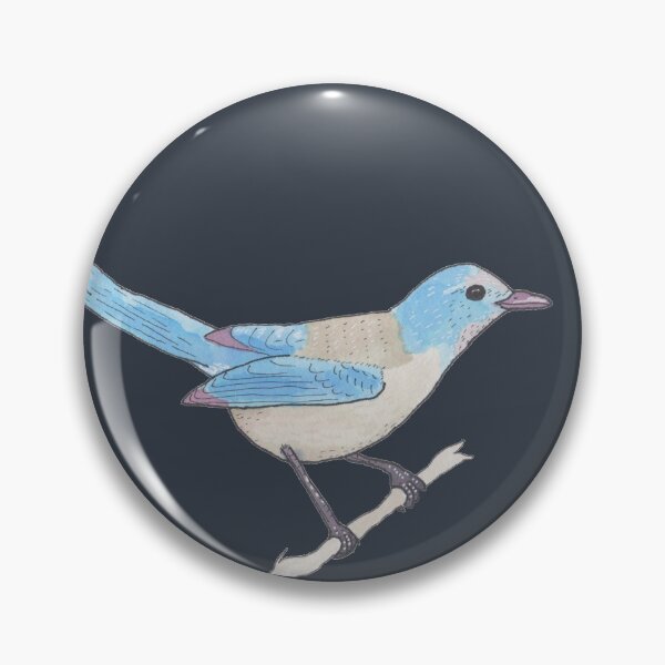 Item preview, Florida Scrub Jay watercolor bird species art designed and sold by TheWaterBirds.