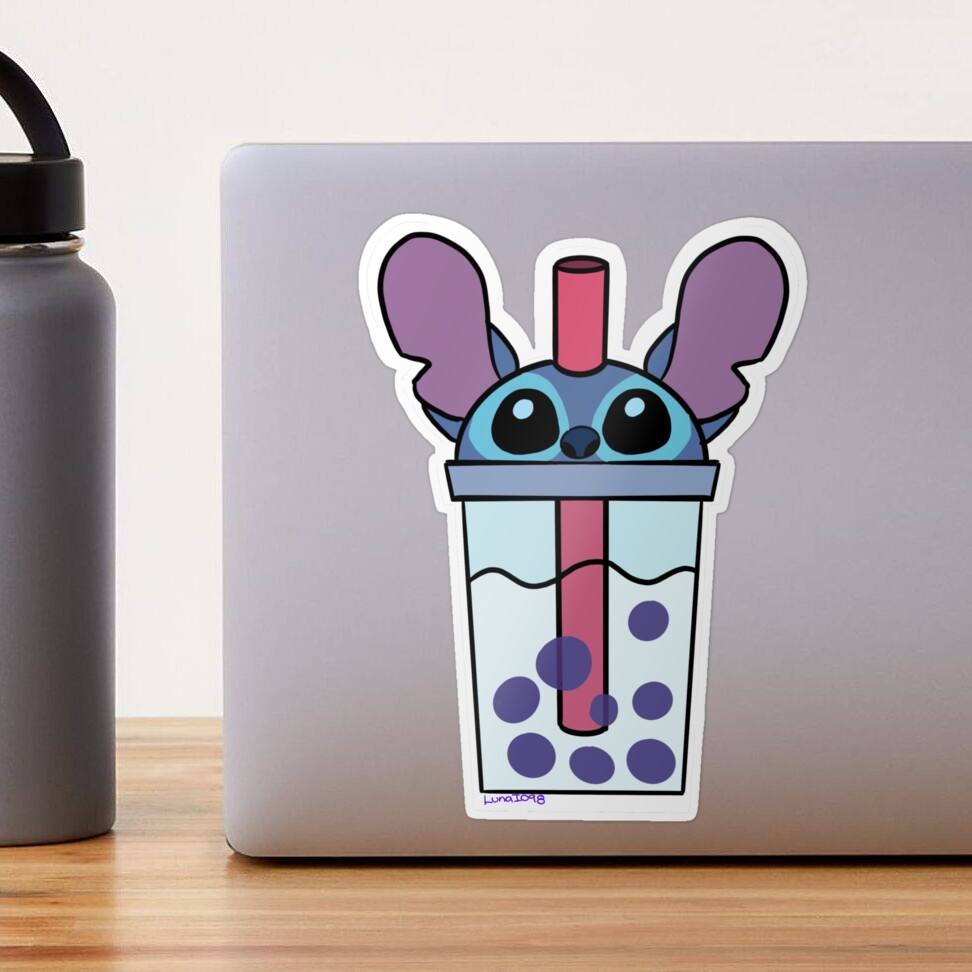 Stitch Drink Sticker for Sale by LunaIO98