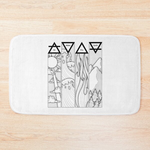 Item preview, Air Fire Water Earth Four Elements Greek Triangle Symbols designed and sold by Teeleo.