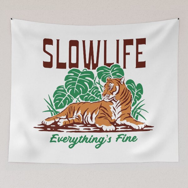 Item preview, Slowlife, everything's fine  - Tiger designed and sold by Caroodoo.