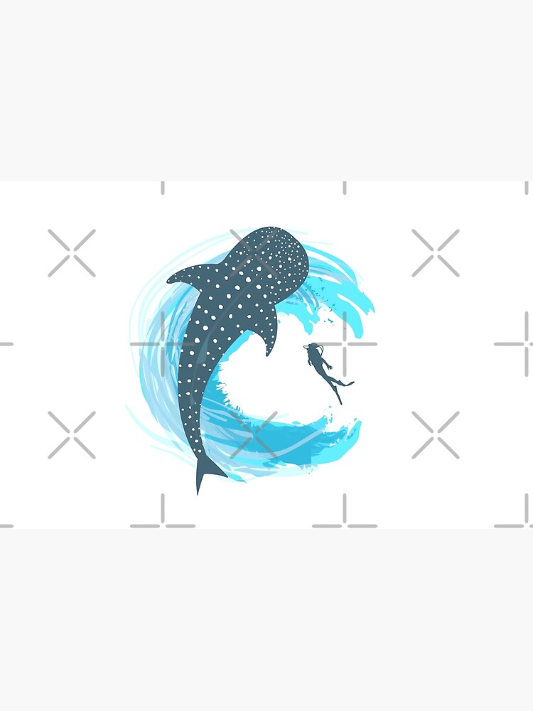 Thumbnail 2 of 2, Laptop Sleeve, Whale Shark and Diver designed and sold by sharkerau.