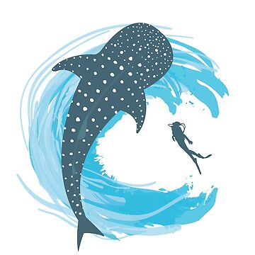 Artwork thumbnail, Whale Shark and Diver by SHARK ERAU