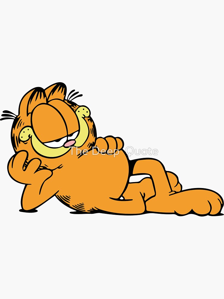 Garfield Sticker By Aimanmesleh Redbubble 