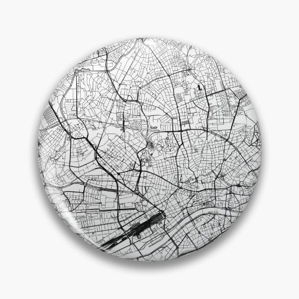 Item preview, Frankfurt White Map designed and sold by multiplicitymap.