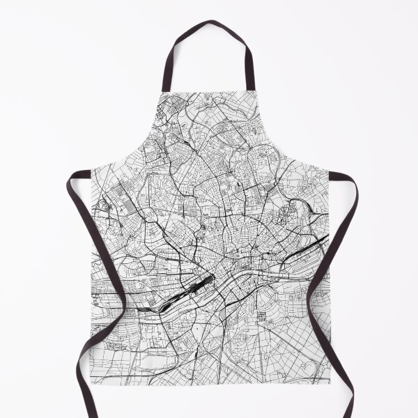 Item preview, Frankfurt White Map designed and sold by multiplicitymap.