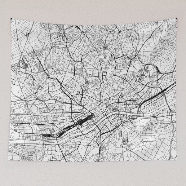 Item preview, Frankfurt White Map designed and sold by multiplicitymap.