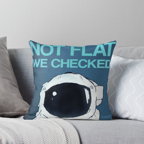 Item preview, Not Flat We Checked - Blue designed and sold by OooiChris.
