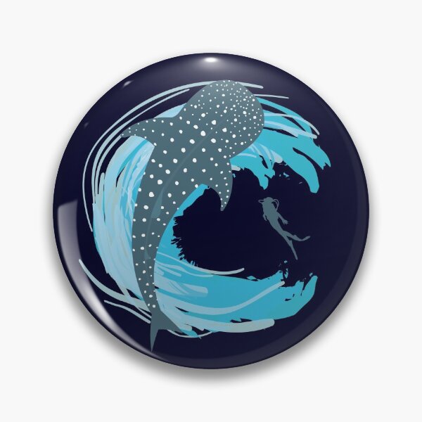 Item preview, Whale Shark and Diver (Navy) designed and sold by SHARK ERAU.