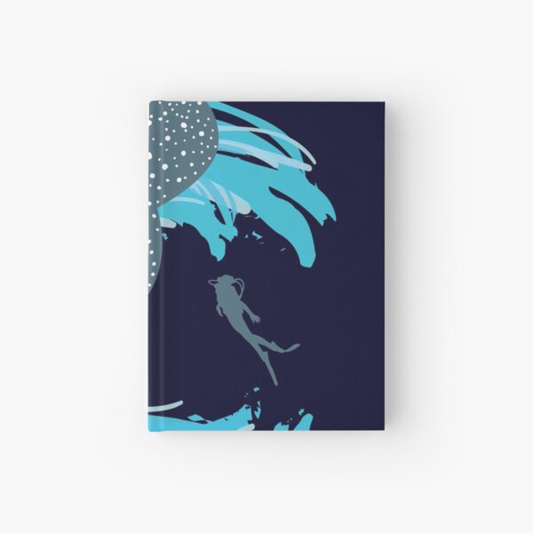 Whale Shark and Diver (Navy) Hardcover Journal