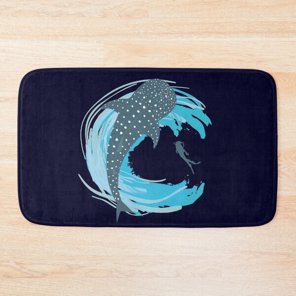 Item preview, Whale Shark and Diver (Navy) designed and sold by SHARK ERAU.