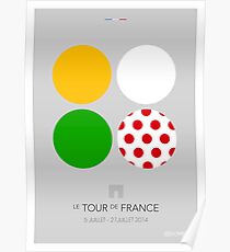 The Jerseys : Tour de France 2014 Poster