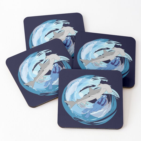 Item preview, Hammerhead Shark and Diver (Navy) designed and sold by SHARK ERAU.