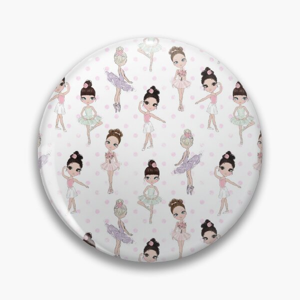 Item preview, Ballerinas on white background pattern designed and sold by Lalanacliparts.