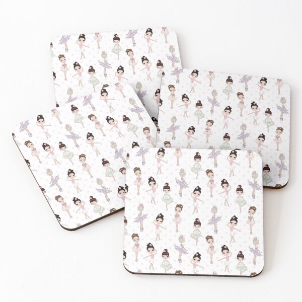Item preview, Ballerinas on white background pattern designed and sold by Lalanacliparts.