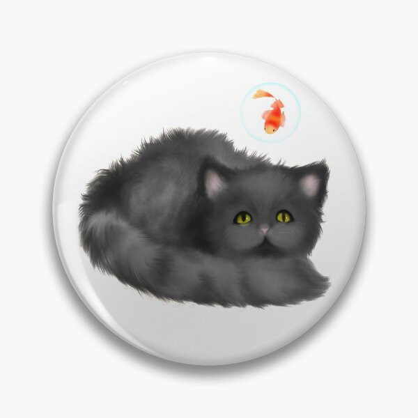 Item preview, Grey Kitten Bubble Fish designed and sold by fluffibee.