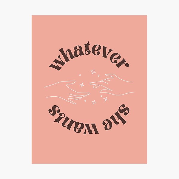 whatever she wants - phoebe bridgers - peach/brown Photographic Print