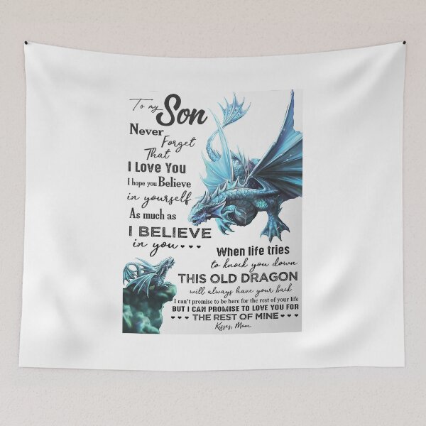 Aperçu de l'œuvre Aqua Dragon à mon fils, n'oublie jamais que je t'aime Poster créée et vendue par Osterhagen.