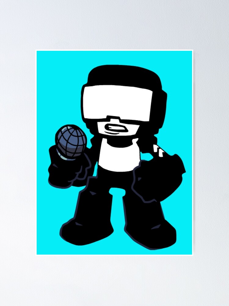 Póster «Friday Night Funkin Tank Man Fondo blue» de RedMerce Redbubble