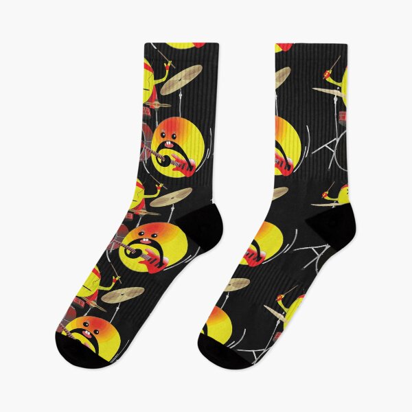 Item preview, Emoji Playing Drums And Guitar Music designed and sold by iTrending.