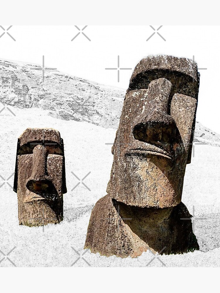 Illustration of Moai in Easter Island Graphic by rkawashima33 · Creative  Fabrica