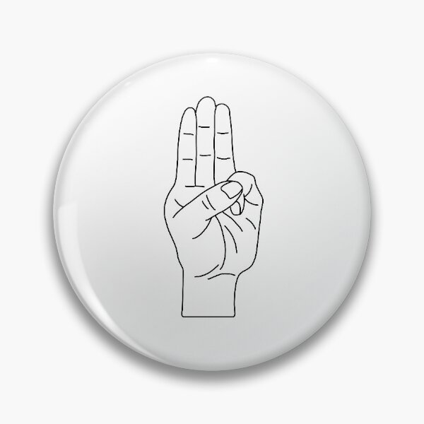 Item preview, Myanmar hand sign line drawing designed and sold by line-on-line.