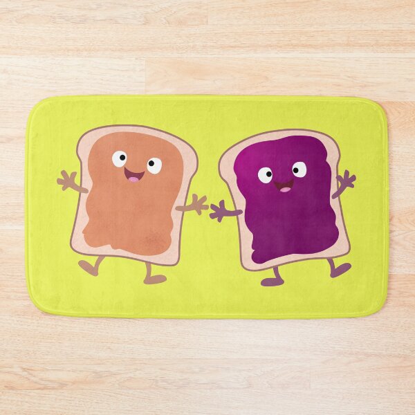 Item preview, Cute peanut butter and jelly sandwich cartoon designed and sold by FrogFactory.