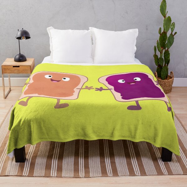 Item preview, Cute peanut butter and jelly sandwich cartoon designed and sold by FrogFactory.