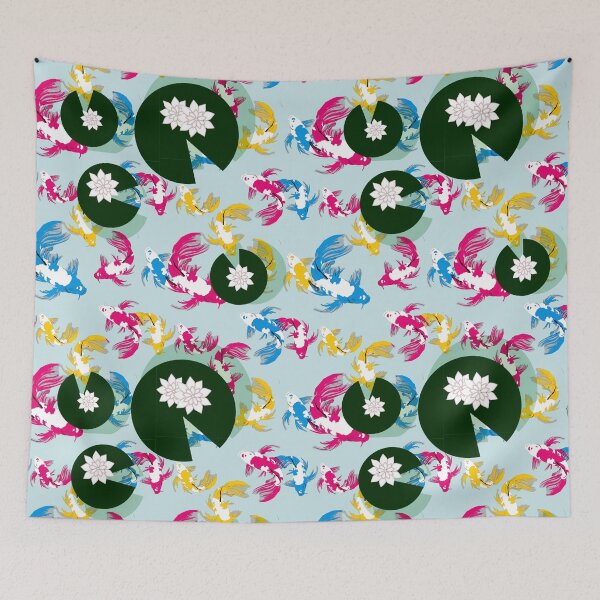 Item preview, Subtle Pan Flag Koi Pond designed and sold by -Gedwolcraeft-.