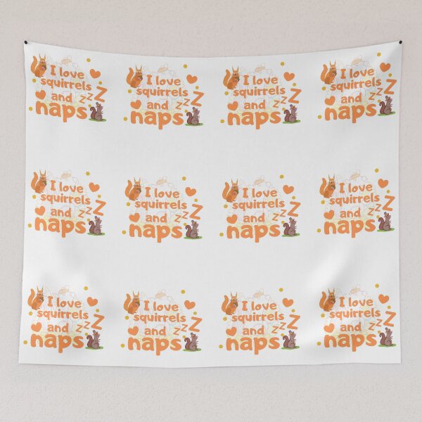 Item preview, I Love Squirrels And Naps -Funny Squirrel Lover Design- designed and sold by Red-ElYoubi.
