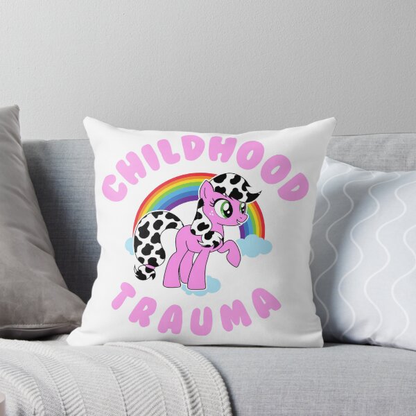 Item preview, CHILDHOOD TRAUMA - Depression Mental Health Sarcastic Dark Humor Emo Nite Goth Gothic Tee My Little Pony Unicorn designed and sold by nomadique.