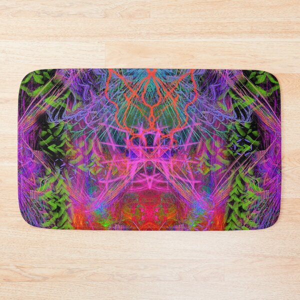 Item preview, Violet Scratches Relieve Tension (abstract, neon pink, symmetrical) designed and sold by Discordant Dreams Art.