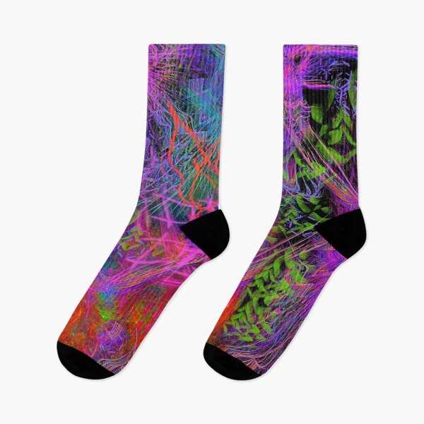 Item preview, Violet Scratches Relieve Tension (abstract, neon pink, symmetrical) designed and sold by Discordant Dreams Art.