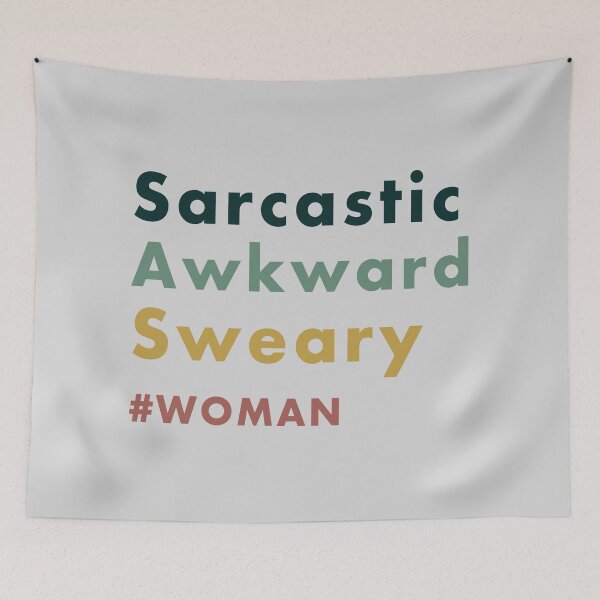 Item preview, Sarcastic. Awkward. Sweary. Woman designed and sold by AweSoMe Shirts.
