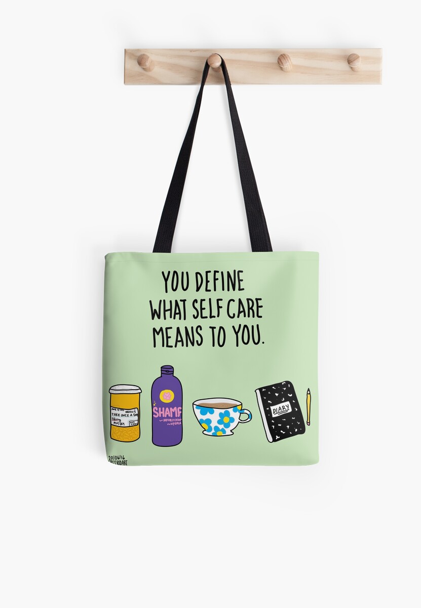 "Self Care" Tote Bag by thefrizzkid Redbubble