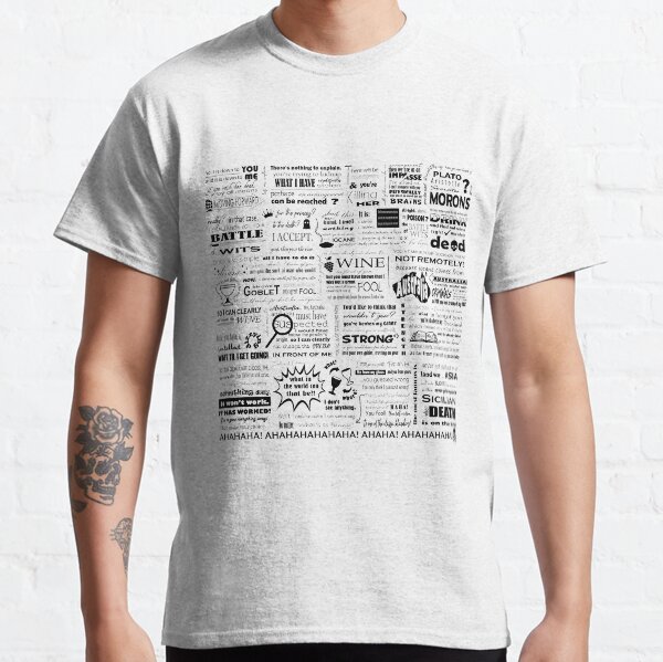 Princess Bride Poison Scene - Black on White Classic T-Shirt