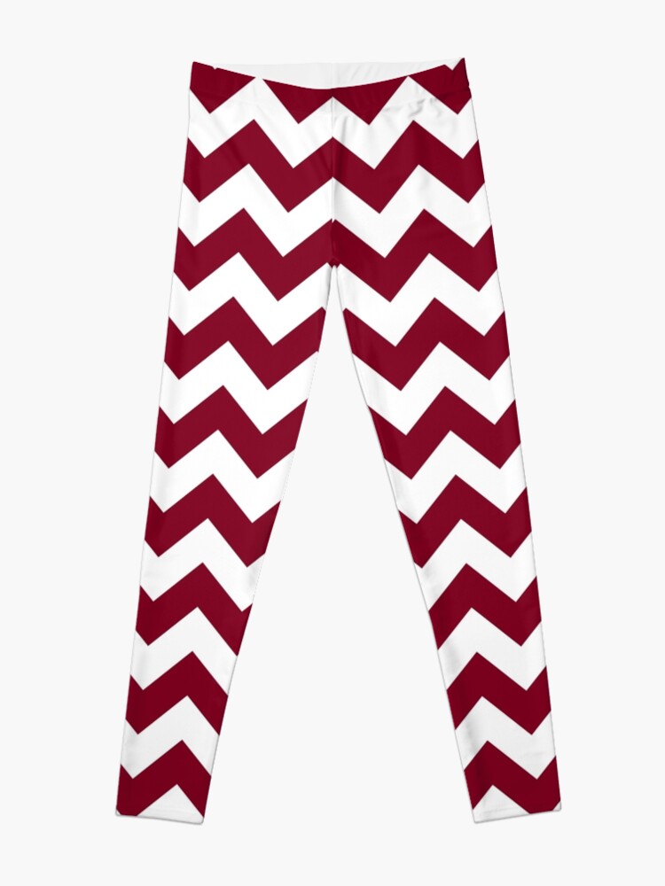 Maroon Chevron Leggings