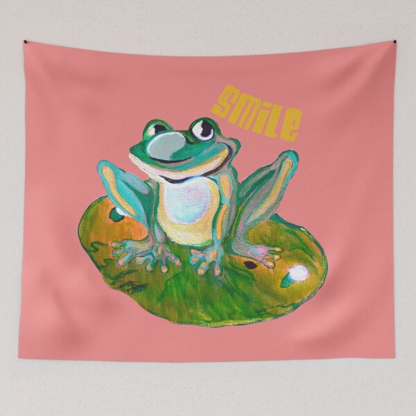 Item preview, Frog Gifts | Positive Quote | Smile | Teacher Gifts | Camping Decor | Frog Decor | Painting Of Frog designed and sold by concettaellis.