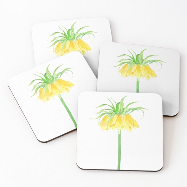 Item preview,  hand painted Yellow Crown Imperial Fritillaria  watercolor designed and sold by ColorandColor.