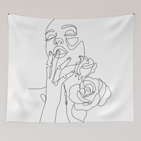 Item preview, Woman print, celebrity, Scandinavian, Nordic, Trendy print, Rose, Scandinavian art, Modern art, Wall art, Print, Minimalistic, Modern Poster designed and sold by OneLinePrint.