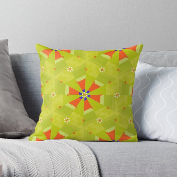 Spring Geometry Throw Pillow