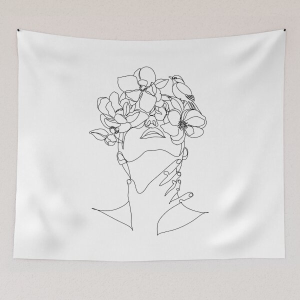 Item preview, Woman,  Magnolia, Scandinavian art, Modern art,  Fashion art, Fashion print, Wall art, Print, Minimalistic, Modern Poster, Lips print designed and sold by OneLinePrint.