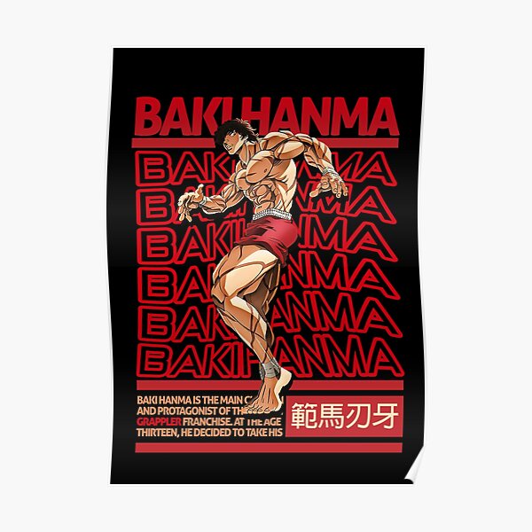 Hanma Baki Brutalism Poster
