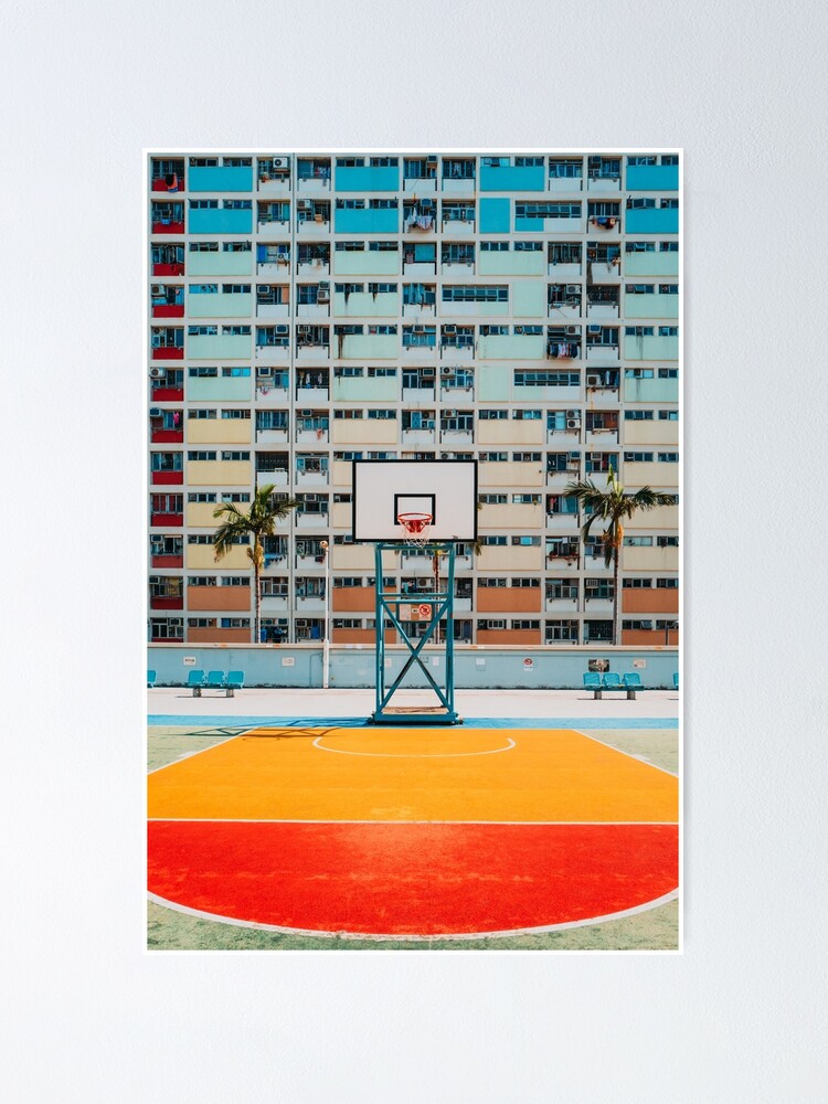 Colorful Pastel Badminton Court with windows Background. 