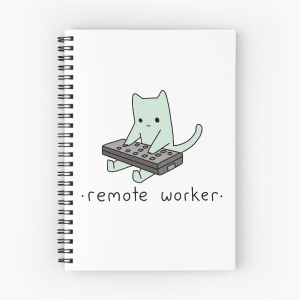 Item preview, Remote Worker Typing Cat  designed and sold by line-on-line.