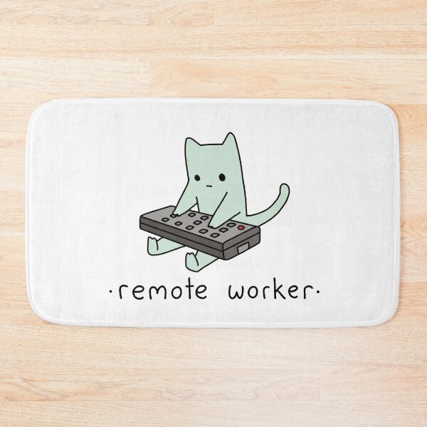 Item preview, Remote Worker Typing Cat  designed and sold by line-on-line.