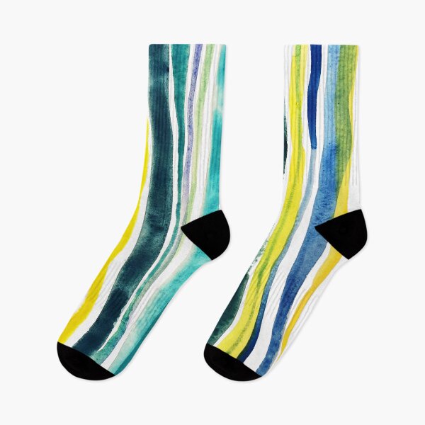 Item preview, summer vibes, watercolor stripes designed and sold by Lemontreeart63.