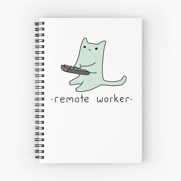 Item preview, Remote Worker Cat designed and sold by line-on-line.