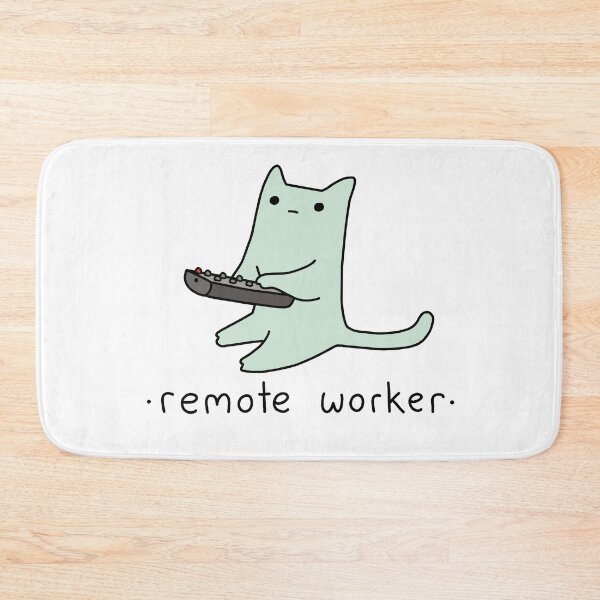 Item preview, Remote Worker Cat designed and sold by line-on-line.