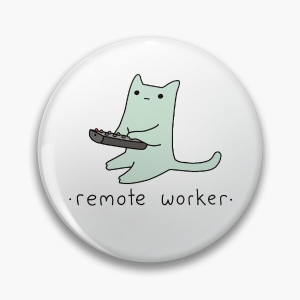 Item preview, Remote Worker Cat designed and sold by line-on-line.