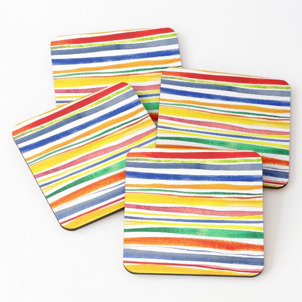 Item preview, Multicoloured summer stripes designed and sold by Lemontreeart63.